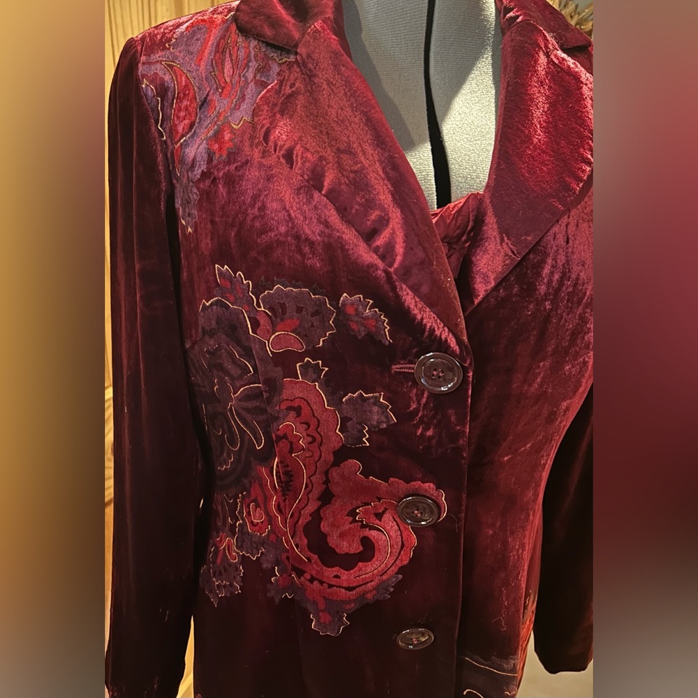 💋🌹Vintage Coldwater Gorgeous Velvet Blazer Size 16 & CM Crinkle Camisole Large🌹💋